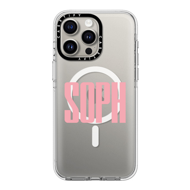 CASETiFY iPhone 15 Pro Max Case Clear Clear Case MagSafe Compatible Custom Case - soph CASETiFY iPhone 15 Pro Max Case Clear Clear Case MagSafe Compatible Custom Case - soph
