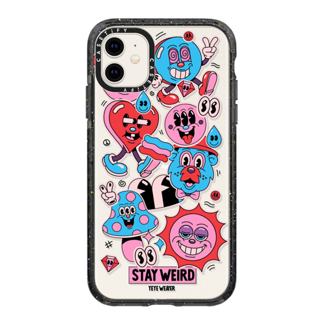 YeyeWeller x CASETiFY iPhone 11 ケース Sticker,Heart ブラック インパクトケース Stay Weird Back to School YeyeWeller x CASETiFY iPhone 11 ケース Sticker,Heart ブラック インパクトケース Stay Weird Back to School
