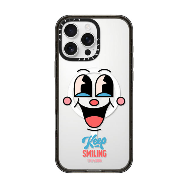 Yeye Weller x CASETiFY iPhone 16 Pro Max ケース ブラック インパクトケース MagSafe対応 Keep Smiling Father's Day Yeye Weller x CASETiFY iPhone 16 Pro Max ケース ブラック インパクトケース MagSafe対応 Keep Smiling Father's Day