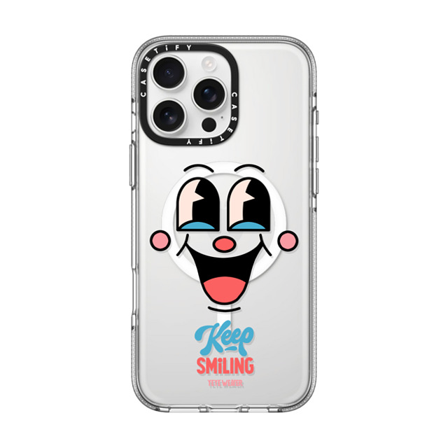 Yeye Weller x CASETiFY iPhone 16 Pro Max ケース クリア クリア ケース MagSafe対応 Keep Smiling Father's Day Yeye Weller x CASETiFY iPhone 16 Pro Max ケース クリア クリア ケース MagSafe対応 Keep Smiling Father's Day
