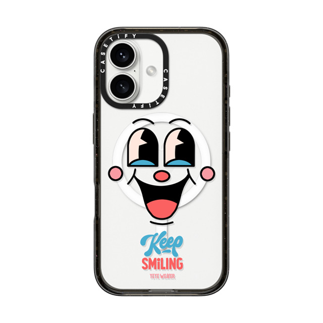 Yeye Weller x CASETiFY iPhone 16 Case Black Impact Case MagSafe Compatible Keep Smiling Father's Day Yeye Weller x CASETiFY iPhone 16 Case Black Impact Case MagSafe Compatible Keep Smiling Father's Day