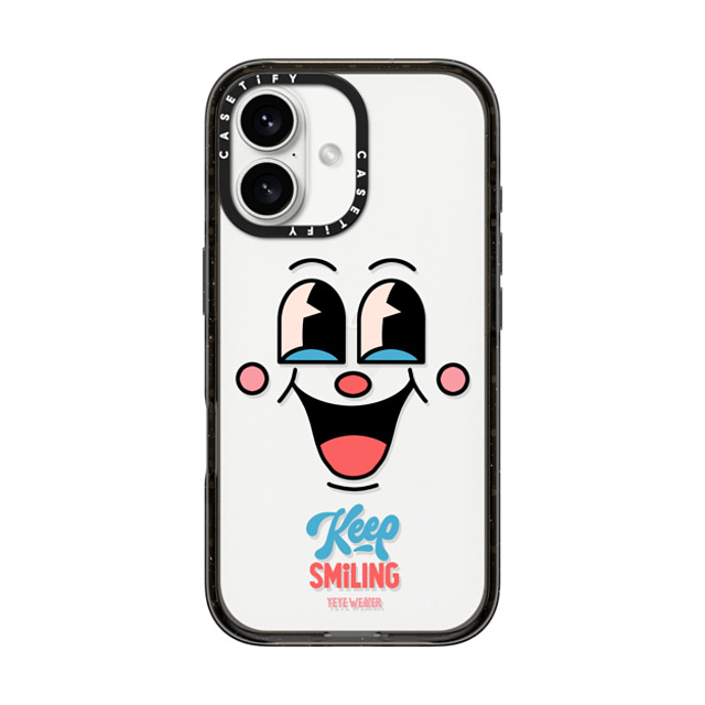 Yeye Weller x CASETiFY iPhone 16 ケース ブラック インパクトケース Keep Smiling Father's Day Yeye Weller x CASETiFY iPhone 16 ケース ブラック インパクトケース Keep Smiling Father's Day
