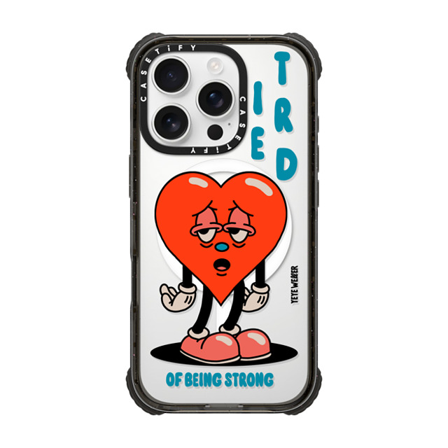 Yeye Weller x CASETiFY iPhone 16 Pro Case Heart,Cartoon Black ウルトラ インパクトケース MagSafe 対応 Tired Mother's Day Yeye Weller x CASETiFY iPhone 16 Pro Case Heart,Cartoon Black ウルトラ インパクトケース MagSafe 対応 Tired Mother's Day