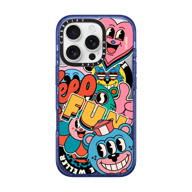 Yeye Weller x CASETiFY iPhone 16 Pro Case Glitter Indigo Impact Case MagSafe Compatible Super Sticker 2 Yeye Weller x CASETiFY iPhone 16 Pro Case Glitter Indigo Impact Case MagSafe Compatible Super Sticker 2