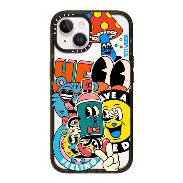 Yeye Weller x CASETiFY iPhone 14 ケース ブラック インパクトケース Super Sticker