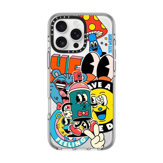 Yeye Weller x CASETiFY iPhone 16 Pro Max ケース クリア クリア ケース MagSafe対応 Super Sticker