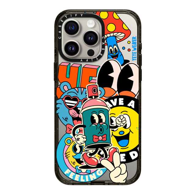 Yeye Weller x CASETiFY iPhone 15 Pro Max ケース ブラック インパクトケース Super Sticker