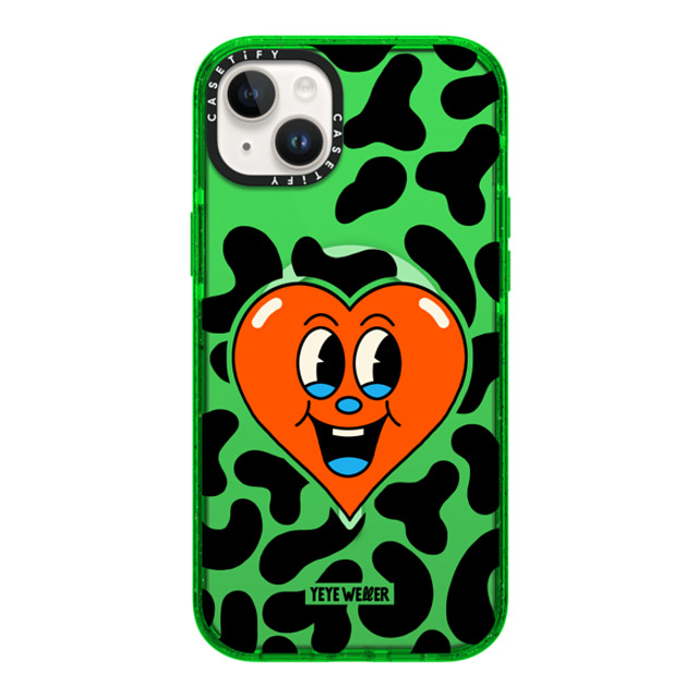 Yeye Weller x CASETiFY iPhone 14 Plus Case グリーン Impact Case MagSafe Compatible Leopard Love Yeye Weller x CASETiFY iPhone 14 Plus Case グリーン Impact Case MagSafe Compatible Leopard Love