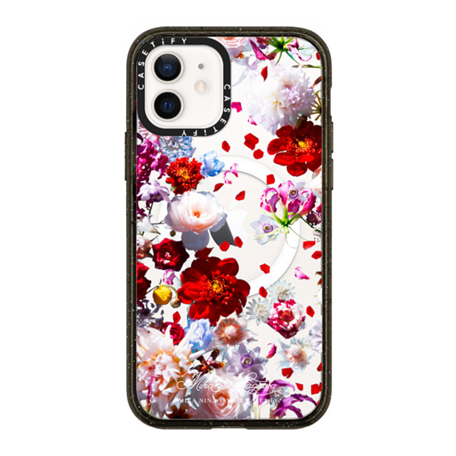 mikaninagawa x CASETiFY iPhone 12 ケース Floral ブラック インパクトケース MagSafe対応 Pearl White Phone Case Back to School mikaninagawa x CASETiFY iPhone 12 ケース Floral ブラック インパクトケース MagSafe対応 Pearl White Phone Case Back to School