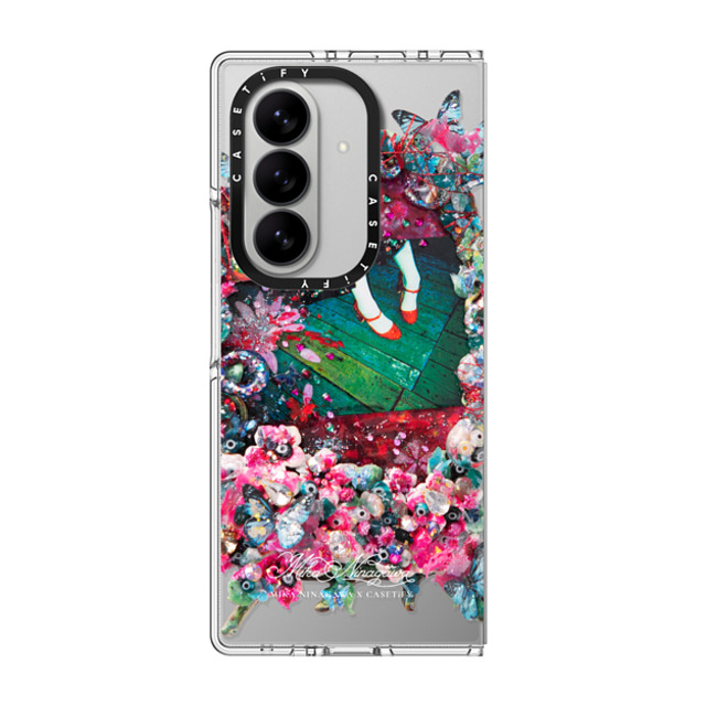 mikaninagawa x CASETiFY Galaxy Z Fold7 P[X Floral NA }Olbg CpNgP[X Crystal Frame Phone Case