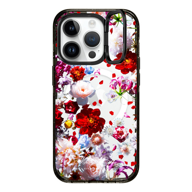 mikaninagawa x CASETiFY iPhone 14 Pro ケース Floral ブラック インパクトリングスタンドケース MagSafe対応 Pearl White Phone Case Back to School mikaninagawa x CASETiFY iPhone 14 Pro ケース Floral ブラック インパクトリングスタンドケース MagSafe対応 Pearl White Phone Case Back to School