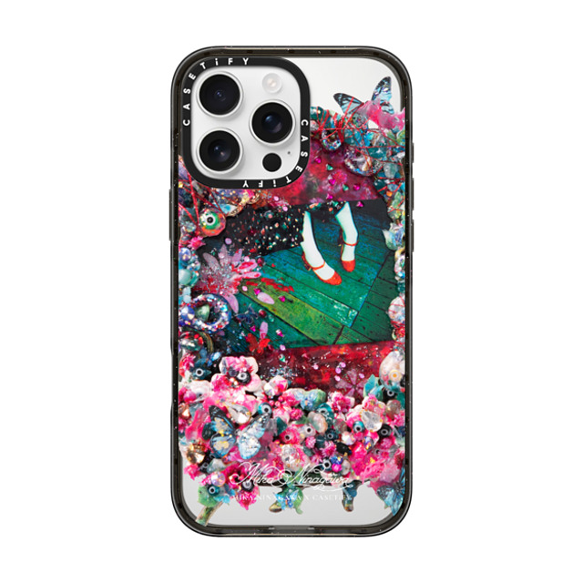 mikaninagawa x CASETiFY iPhone 16 Pro Max ケース Floral ブラック インパクトケース MagSafe対応 Crystal Frame Phone Case Back to School mikaninagawa x CASETiFY iPhone 16 Pro Max ケース Floral ブラック インパクトケース MagSafe対応 Crystal Frame Phone Case Back to School