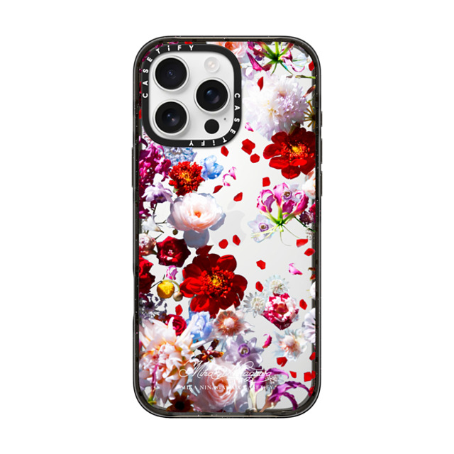mikaninagawa x CASETiFY iPhone 16 Pro Max ケース Floral ブラック インパクトケース Pearl White Phone Case Back to School mikaninagawa x CASETiFY iPhone 16 Pro Max ケース Floral ブラック インパクトケース Pearl White Phone Case Back to School
