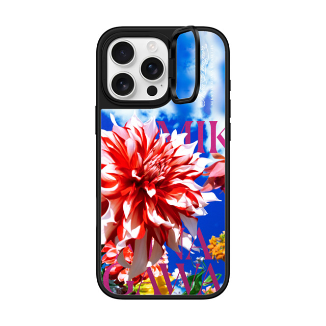 mikaninagawa x CASETiFY iPhone 16 Pro Max ケース Floral Silver on Black ミラー リングスタンドケース MagSafe対応 Dahlia Blue Phone Case Back to School mikaninagawa x CASETiFY iPhone 16 Pro Max ケース Floral Silver on Black ミラー リングスタンドケース MagSafe対応 Dahlia Blue Phone Case Back to School