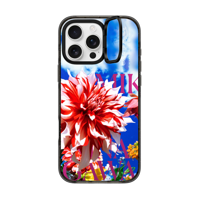 mikaninagawa x CASETiFY iPhone 16 Pro Max ケース Floral ブラック インパクトリングスタンドケース MagSafe対応 Dahlia Blue Phone Case Back to School mikaninagawa x CASETiFY iPhone 16 Pro Max ケース Floral ブラック インパクトリングスタンドケース MagSafe対応 Dahlia Blue Phone Case Back to School