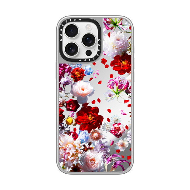 mikaninagawa x CASETiFY iPhone 16 Pro Max ケース Floral シルバー (シルバーバンパー) ミラーケース MagSafe対応 Pearl White Phone Case Back to School mikaninagawa x CASETiFY iPhone 16 Pro Max ケース Floral シルバー (シルバーバンパー) ミラーケース MagSafe対応 Pearl White Phone Case Back to School