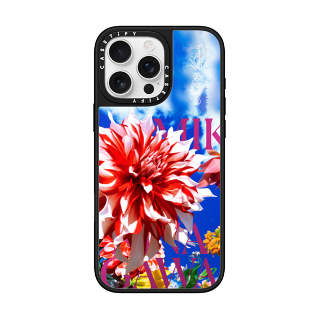 mikaninagawa x CASETiFY iPhone 16 Pro Max Case Floral Silver on Black ミラーケース MagSafe対応 Dahlia Blue Phone Case Back to School mikaninagawa x CASETiFY iPhone 16 Pro Max Case Floral Silver on Black ミラーケース MagSafe対応 Dahlia Blue Phone Case Back to School