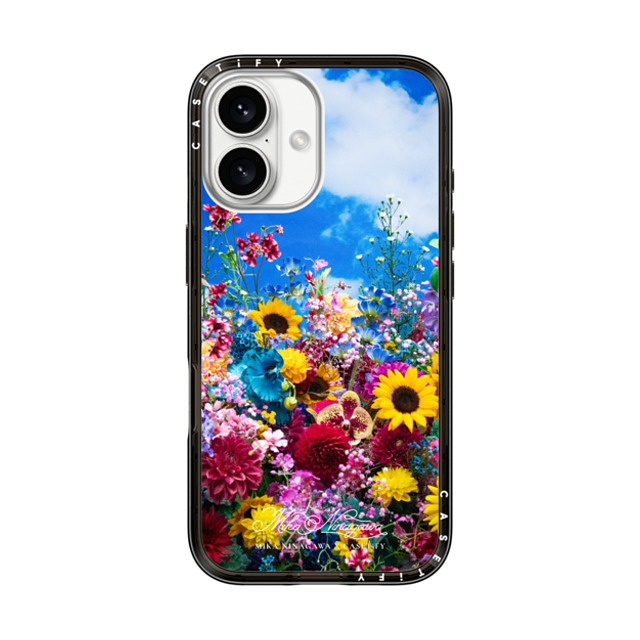 mikaninagawa x CASETiFY iPhone 16 ケース Floral ブラック インパクトライトケース Summer Crown Phone Case Back to School mikaninagawa x CASETiFY iPhone 16 ケース Floral ブラック インパクトライトケース Summer Crown Phone Case Back to School