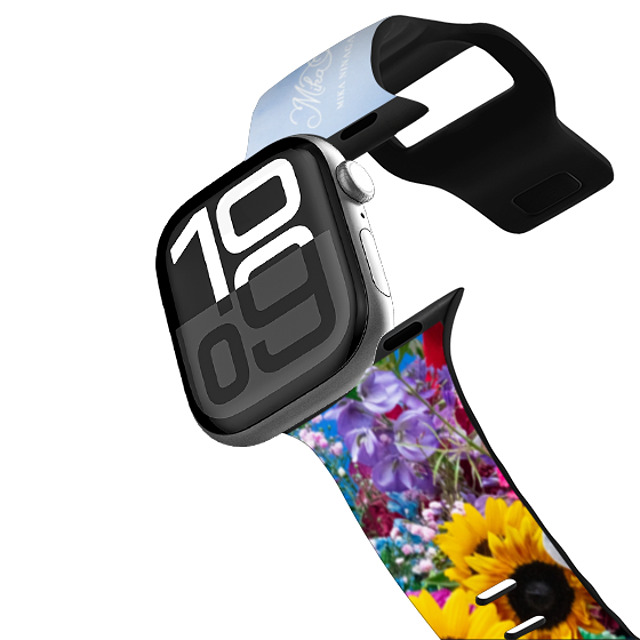 mikaninagawa x CASETiFY Apple Watch Band Series 10 (42mm) Floral ブラック インパクト バンド Summer Crown Watchband Back to School mikaninagawa x CASETiFY Apple Watch Band Series 10 (42mm) Floral ブラック インパクト バンド Summer Crown Watchband Back to School