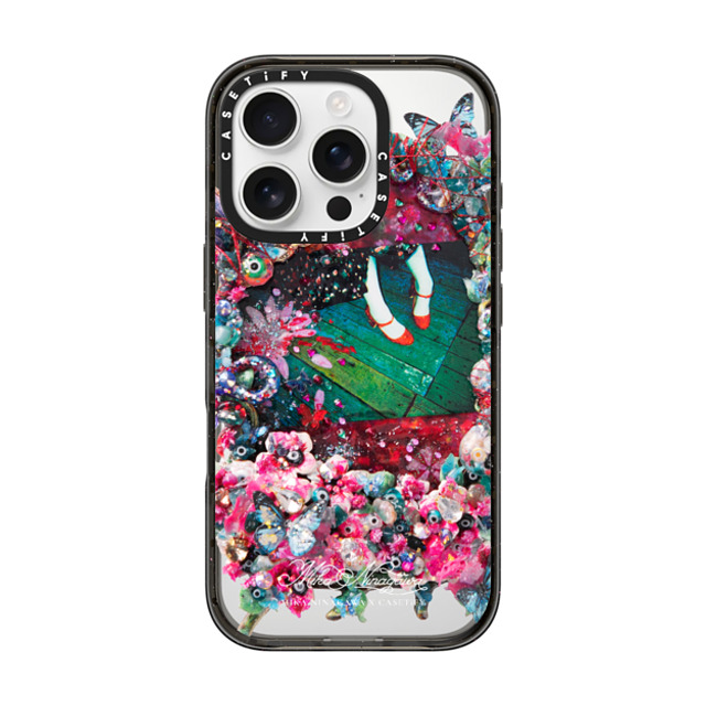 mikaninagawa x CASETiFY iPhone 16 Pro ケース Floral ブラック インパクトケース Crystal Frame Phone Case Back to School mikaninagawa x CASETiFY iPhone 16 Pro ケース Floral ブラック インパクトケース Crystal Frame Phone Case Back to School