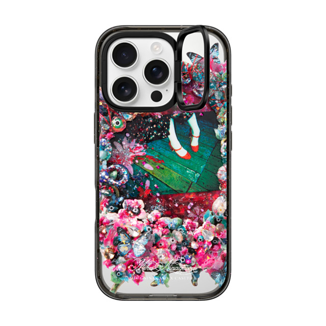 mikaninagawa x CASETiFY iPhone 16 Pro ケース Floral ブラック インパクトリングスタンドケース MagSafe対応 Crystal Frame Phone Case Back to School mikaninagawa x CASETiFY iPhone 16 Pro ケース Floral ブラック インパクトリングスタンドケース MagSafe対応 Crystal Frame Phone Case Back to School