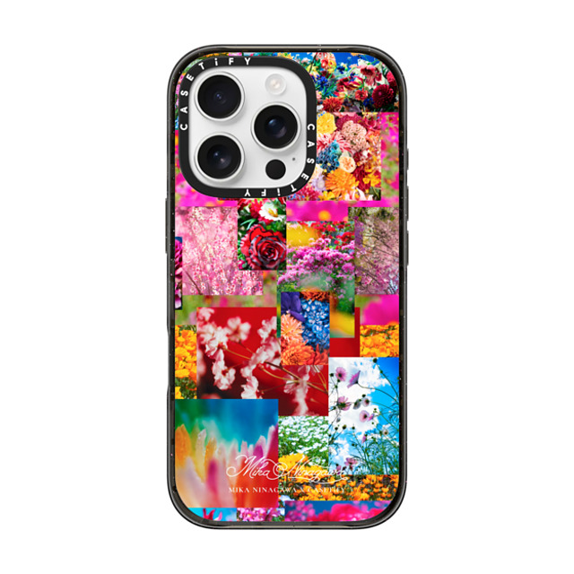 mikaninagawa x CASETiFY iPhone 16 Pro Case Black Impact Case MagSafe Compatible Flower Collage Phone Case Back to School mikaninagawa x CASETiFY iPhone 16 Pro Case Black Impact Case MagSafe Compatible Flower Collage Phone Case Back to School