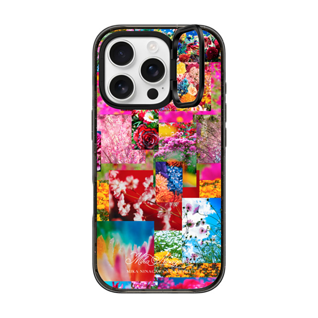 mikaninagawa x CASETiFY iPhone 16 Pro ケース Floral ブラック インパクトリングスタンドケース MagSafe対応 Flower Collage Phone Case Back to School mikaninagawa x CASETiFY iPhone 16 Pro ケース Floral ブラック インパクトリングスタンドケース MagSafe対応 Flower Collage Phone Case Back to School