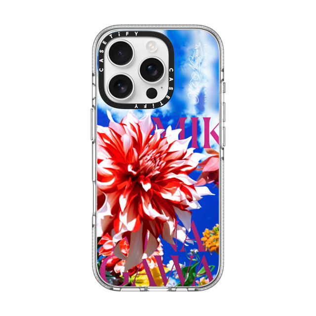 mikaninagawa x CASETiFY iPhone 16 Pro ケース Floral クリア クリア ケース MagSafe対応 Dahlia Blue Phone Case Back to School mikaninagawa x CASETiFY iPhone 16 Pro ケース Floral クリア クリア ケース MagSafe対応 Dahlia Blue Phone Case Back to School