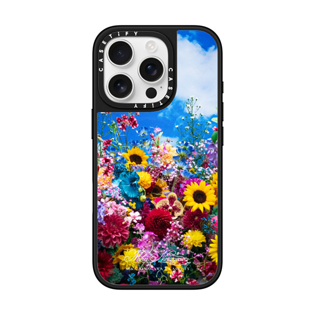 mikaninagawa x CASETiFY iPhone 16 Pro ケース Floral Silver on Black ミラーケース MagSafe対応 Summer Crown Phone Case Back to School mikaninagawa x CASETiFY iPhone 16 Pro ケース Floral Silver on Black ミラーケース MagSafe対応 Summer Crown Phone Case Back to School
