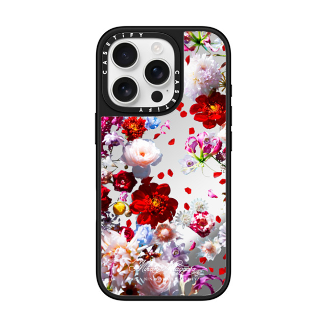 mikaninagawa x CASETiFY iPhone 16 Pro ケース Silver on Black ミラーケース MagSafe対応 Pearl White Phone Case Father's Day mikaninagawa x CASETiFY iPhone 16 Pro ケース Silver on Black ミラーケース MagSafe対応 Pearl White Phone Case Father's Day
