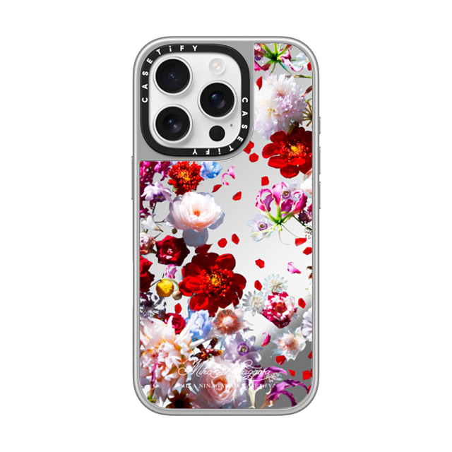 mikaninagawa x CASETiFY iPhone 16 Pro ケース Floral シルバー (シルバーバンパー) ミラーケース MagSafe対応 Pearl White Phone Case Back to School mikaninagawa x CASETiFY iPhone 16 Pro ケース Floral シルバー (シルバーバンパー) ミラーケース MagSafe対応 Pearl White Phone Case Back to School