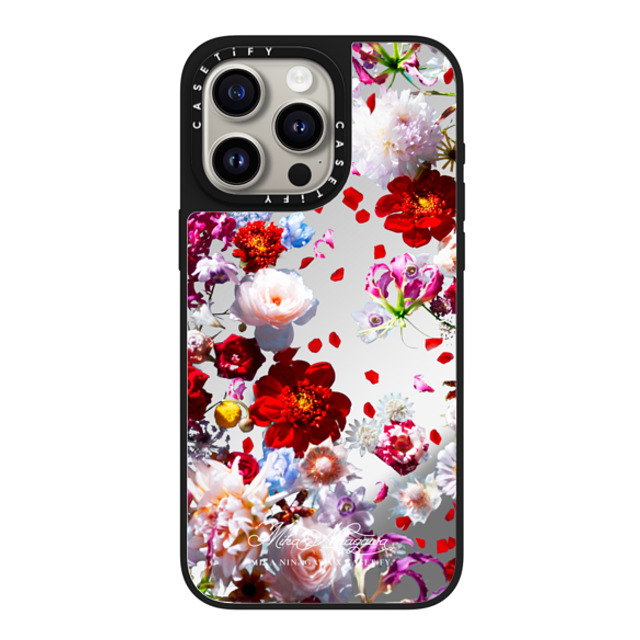 mikaninagawa x CASETiFY iPhone 15 Pro Max Case Floral Silver on Black ミラーケース MagSafe対応 Pearl White Phone Case Back to School mikaninagawa x CASETiFY iPhone 15 Pro Max Case Floral Silver on Black ミラーケース MagSafe対応 Pearl White Phone Case Back to School