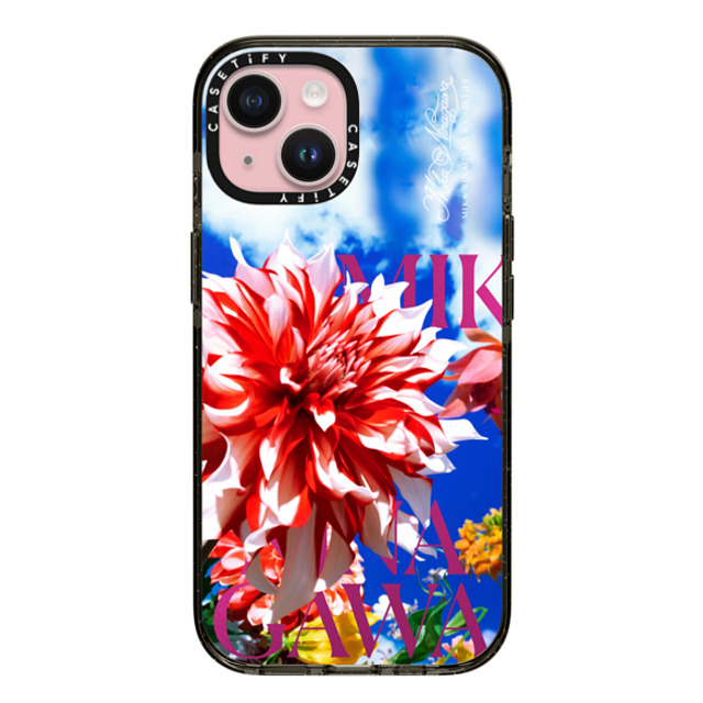 mikaninagawa x CASETiFY iPhone 15 ケース Floral ブラック インパクトケース MagSafe対応 Dahlia Blue Phone Case Back to School mikaninagawa x CASETiFY iPhone 15 ケース Floral ブラック インパクトケース MagSafe対応 Dahlia Blue Phone Case Back to School