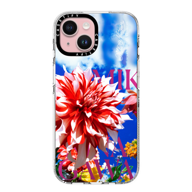 mikaninagawa x CASETiFY iPhone 15 ケース Floral クリア クリア ケース MagSafe対応 Dahlia Blue Phone Case Back to School mikaninagawa x CASETiFY iPhone 15 ケース Floral クリア クリア ケース MagSafe対応 Dahlia Blue Phone Case Back to School