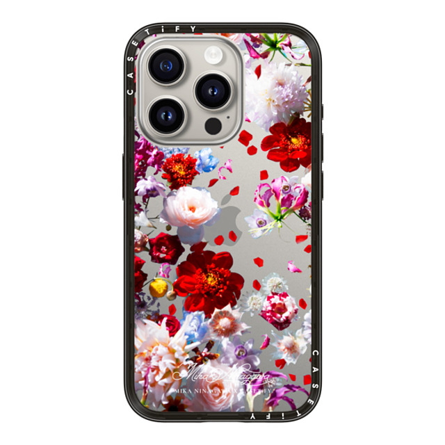 mikaninagawa x CASETiFY iPhone 15 Pro ケース Floral ブラック インパクトライトケース Pearl White Phone Case Back to School mikaninagawa x CASETiFY iPhone 15 Pro ケース Floral ブラック インパクトライトケース Pearl White Phone Case Back to School