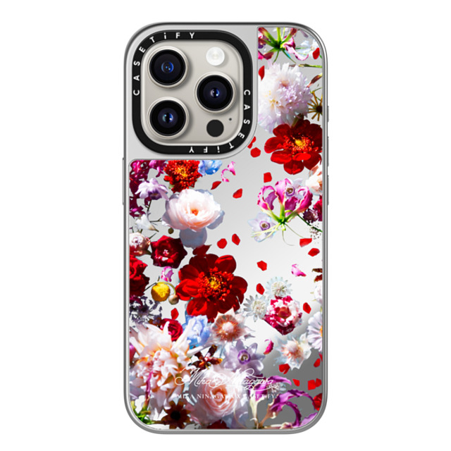 mikaninagawa x CASETiFY iPhone 15 Pro ケース Floral シルバー (シルバーバンパー) ミラーケース MagSafe対応 Pearl White Phone Case Back to School mikaninagawa x CASETiFY iPhone 15 Pro ケース Floral シルバー (シルバーバンパー) ミラーケース MagSafe対応 Pearl White Phone Case Back to School