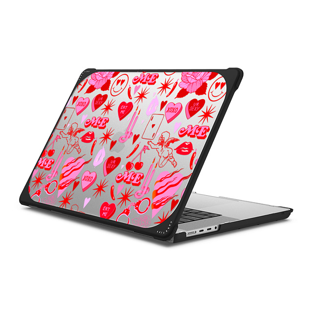 AF Illustrations x CASETiFY MacBook Pro 16-inch (2021 / 2023) ブラック バウンス ケース LOVERS MACBOOK CASE BY AF ILLUSTRATIONS