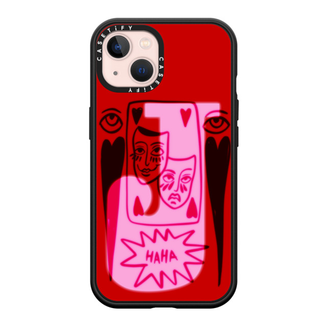 AF Illustrations x CASETiFY iPhone 13 ケース マットブラック インパクトケース MagSafe対応 J BY AF ILLUSTRATIONS