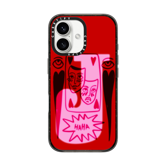 AF Illustrations x CASETiFY iPhone 16 ケース ブラック インパクトケース J BY AF ILLUSTRATIONS