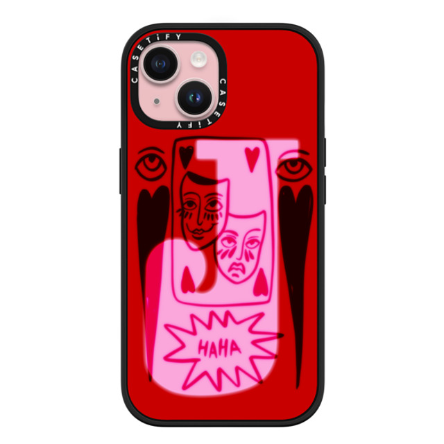 AF Illustrations x CASETiFY iPhone 15 ケース マットブラック インパクトケース MagSafe対応 J BY AF ILLUSTRATIONS