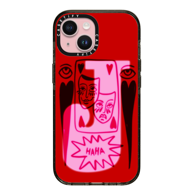 AF Illustrations x CASETiFY iPhone 15 ケース ブラック インパクトケース J BY AF ILLUSTRATIONS