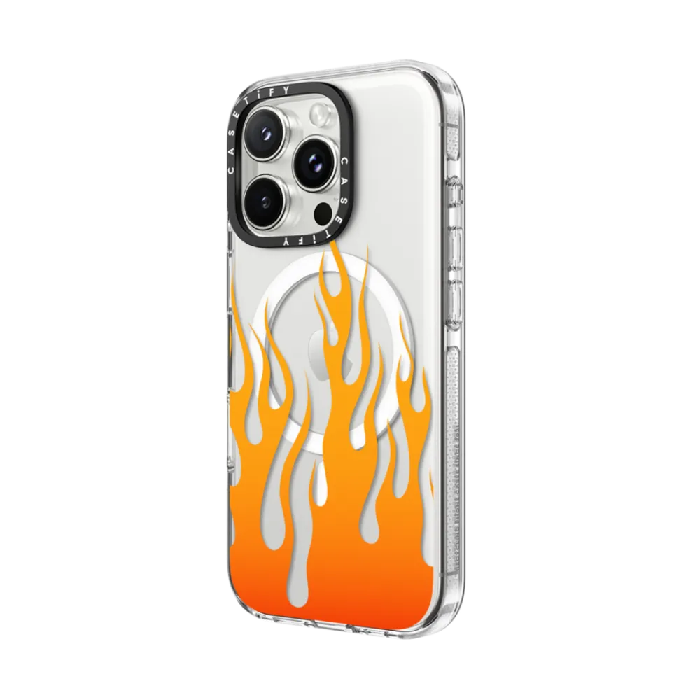 Clear iPhone 16 Pro Case MagSafe Compatible - FIRE BY AF.ILLUSTRATIONS