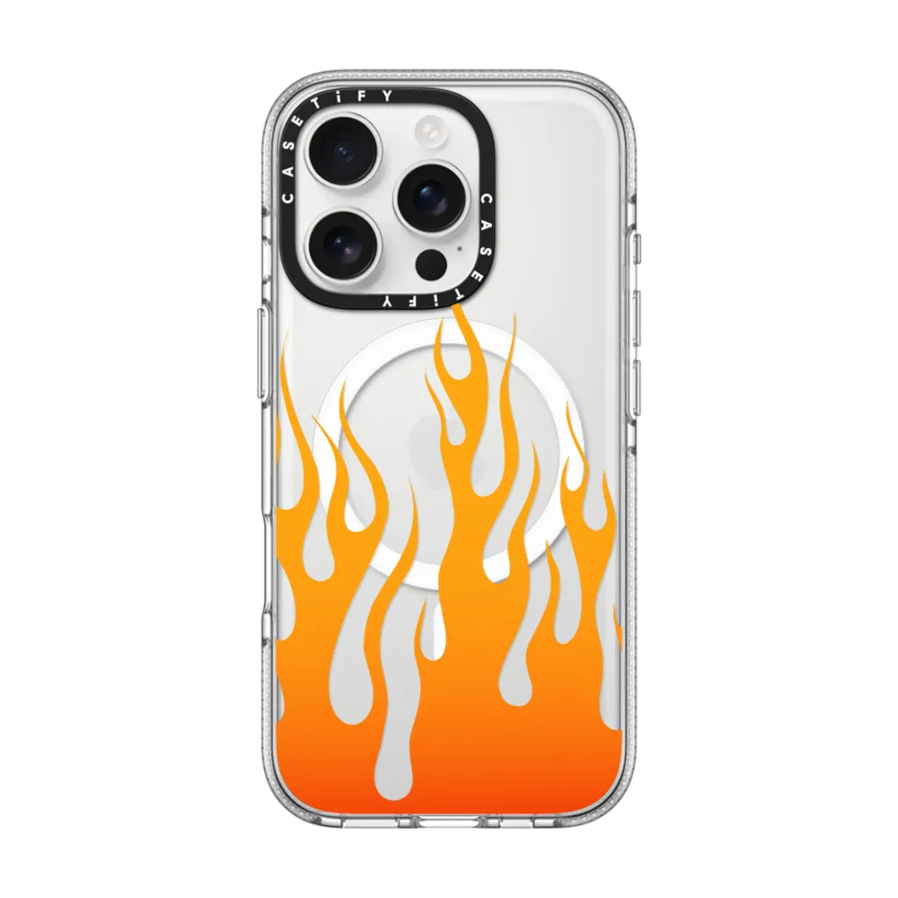 Clear iPhone 16 Pro Case MagSafe Compatible - FIRE BY AF.ILLUSTRATIONS