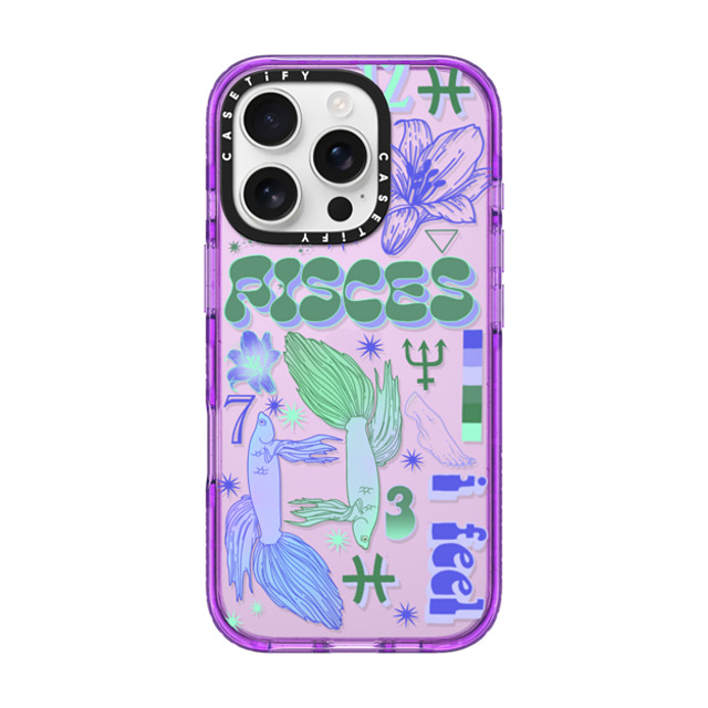 AF Illustrations x CASETiFY iPhone 16 Pro ケース Zodiac,Pop Art パープル インパクトケース PISCES BY AF. ILLUSTRATIONS Back to School AF Illustrations x CASETiFY iPhone 16 Pro ケース Zodiac,Pop Art パープル インパクトケース PISCES BY AF. ILLUSTRATIONS Back to School