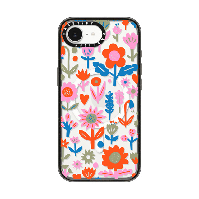 The Printed Peanut x CASETiFY iPhone 16e ケース Sticker,Floral ブラック インパクトケース MagSafe対応 Retro Plants by The Printed Peanut Back to School The Printed Peanut x CASETiFY iPhone 16e ケース Sticker,Floral ブラック インパクトケース MagSafe対応 Retro Plants by The Printed Peanut Back to School