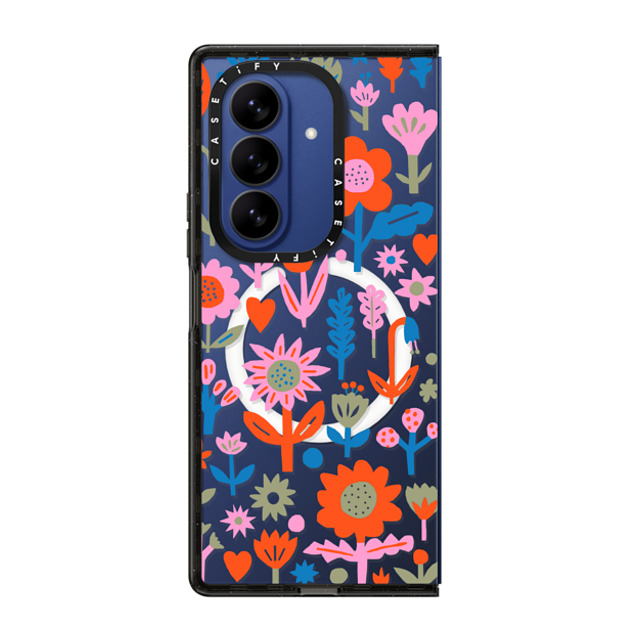 The Printed Peanut x CASETiFY Galaxy Z Fold7 ケース Sticker,Floral ブラック マグネット式 インパクトケース Retro Plants by The Printed Peanut Back to School The Printed Peanut x CASETiFY Galaxy Z Fold7 ケース Sticker,Floral ブラック マグネット式 インパクトケース Retro Plants by The Printed Peanut Back to School
