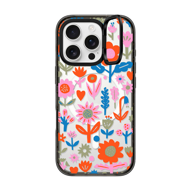 The Printed Peanut x CASETiFY iPhone 16 Pro ケース Sticker,Floral ブラック インパクトリングスタンドケース MagSafe対応 Retro Plants by The Printed Peanut Back to School The Printed Peanut x CASETiFY iPhone 16 Pro ケース Sticker,Floral ブラック インパクトリングスタンドケース MagSafe対応 Retro Plants by The Printed Peanut Back to School