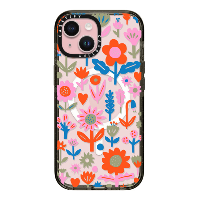 The Printed Peanut x CASETiFY iPhone 15 ケース Sticker,Floral ブラック インパクトケース MagSafe対応 Retro Plants by The Printed Peanut Back to School The Printed Peanut x CASETiFY iPhone 15 ケース Sticker,Floral ブラック インパクトケース MagSafe対応 Retro Plants by The Printed Peanut Back to School