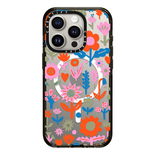 The Printed Peanut x CASETiFY iPhone 15 Pro ケース Sticker,Floral ブラック インパクトケース MagSafe対応 Retro Plants by The Printed Peanut Back to School The Printed Peanut x CASETiFY iPhone 15 Pro ケース Sticker,Floral ブラック インパクトケース MagSafe対応 Retro Plants by The Printed Peanut Back to School