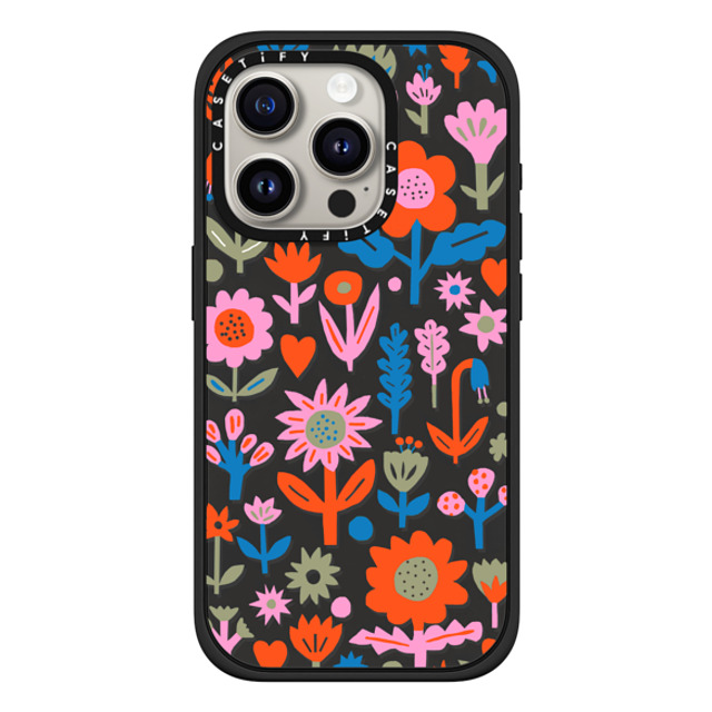 The Printed Peanut x CASETiFY iPhone 15 Pro ケース Sticker,Floral マットブラック インパクトケース MagSafe対応 Retro Plants by The Printed Peanut Back to School The Printed Peanut x CASETiFY iPhone 15 Pro ケース Sticker,Floral マットブラック インパクトケース MagSafe対応 Retro Plants by The Printed Peanut Back to School